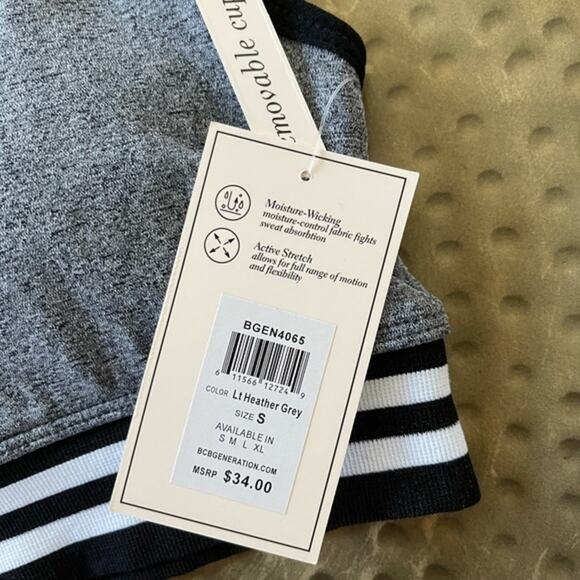 NWT BCBG Generation Logo Racerback Sports Bra Small NWT - Picture 3 of 4